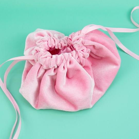 13" Pink Drawstring Jewelry Pouch
